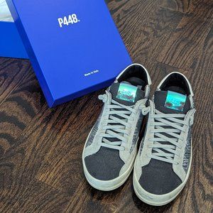 P448 Silver/Black/Gray sneakers (Womens), size 40 EU